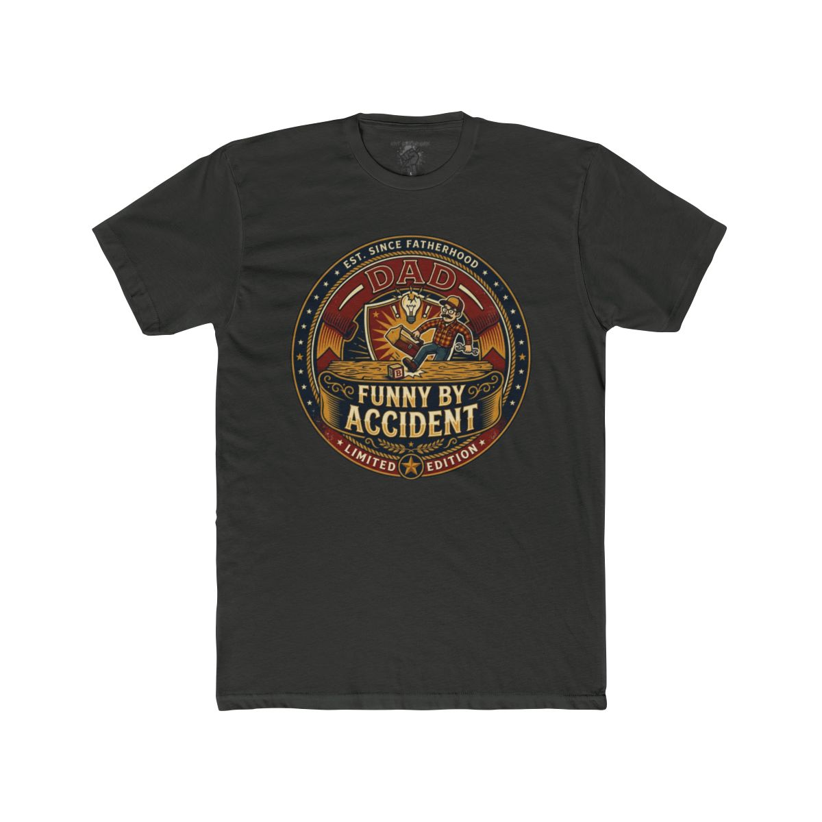 Dad Funny By Accident Tee | Retro Tiger Emblem, Limited Edition - Image 11