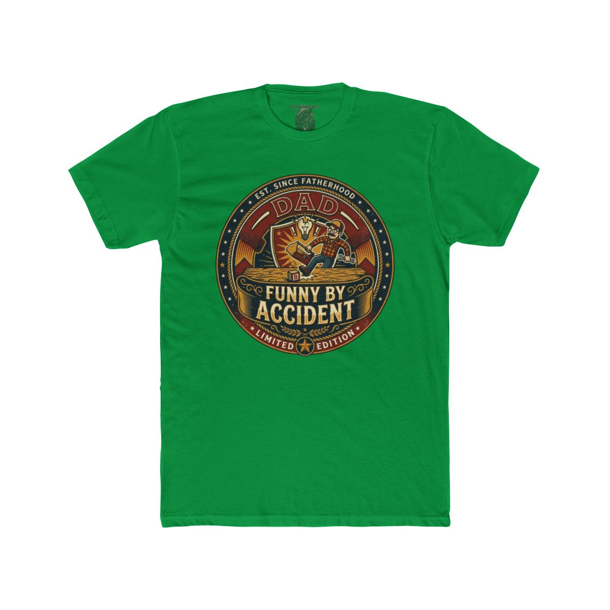 Dad Funny By Accident Tee | Retro Tiger Emblem, Limited Edition - Image 12