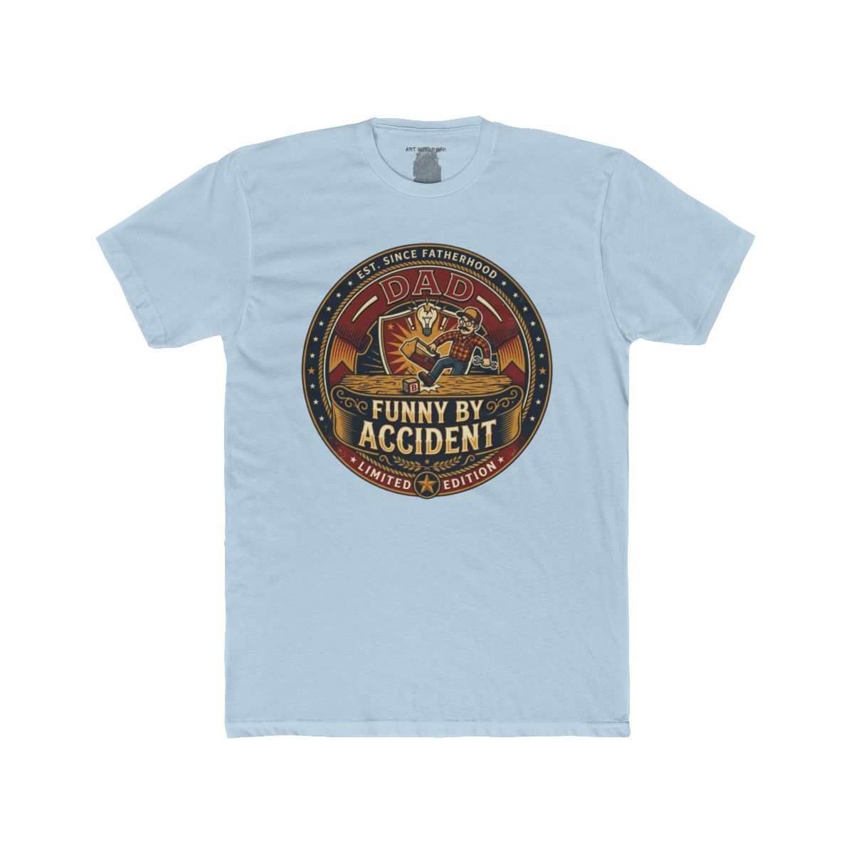 Dad Funny By Accident Tee | Retro Tiger Emblem, Limited Edition - Image 13