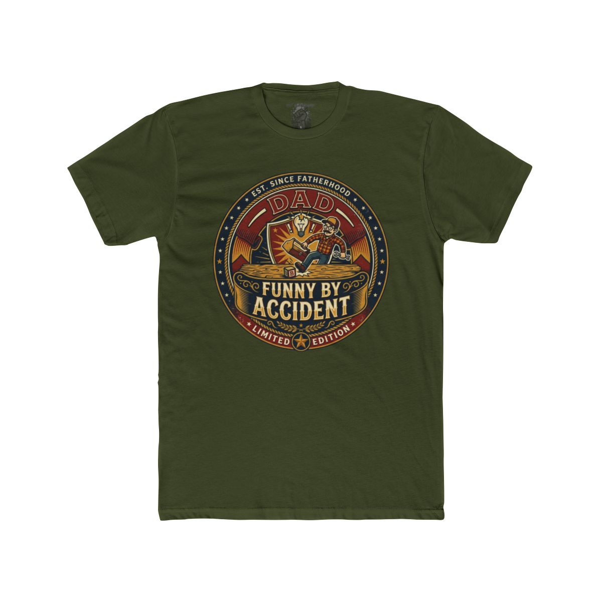 Dad Funny By Accident Tee | Retro Tiger Emblem, Limited Edition - Image 10
