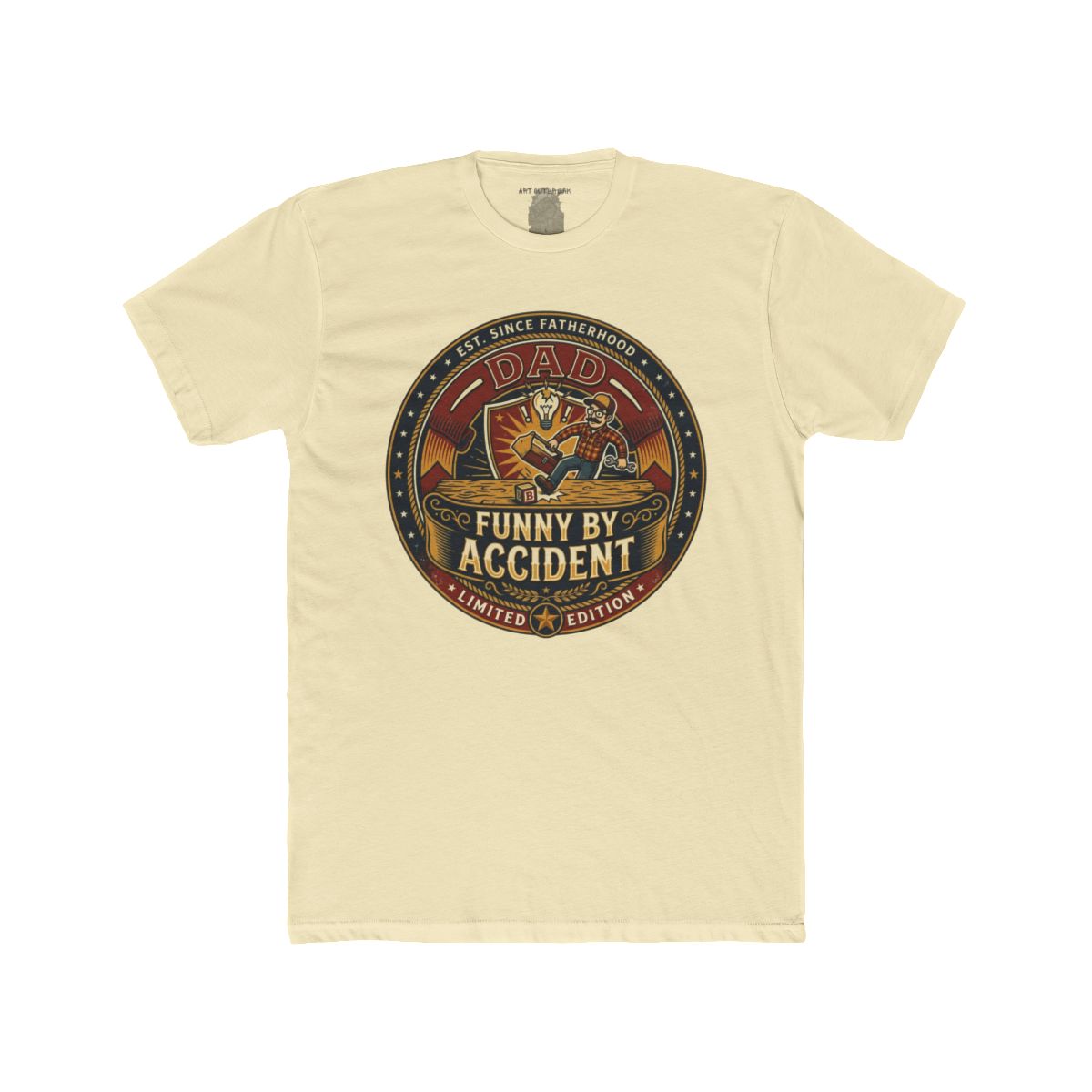 Dad Funny By Accident Tee | Retro Tiger Emblem, Limited Edition - Image 8