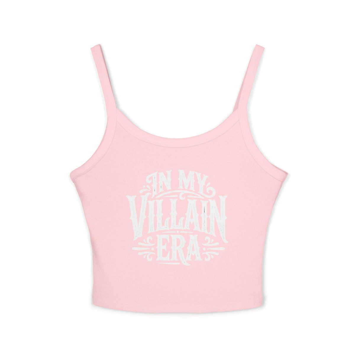 In My Villain Era tank, Gothic lettering | Black cropped spaghetti strap top - Image 5
