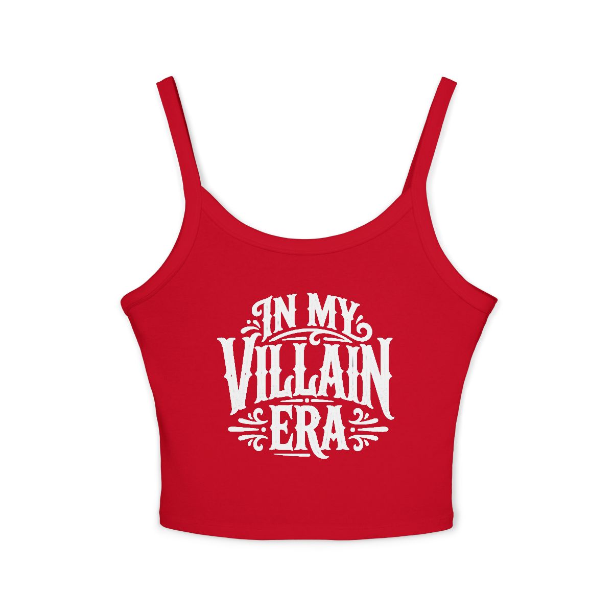 In My Villain Era tank, Gothic lettering | Black cropped spaghetti strap top - Image 6