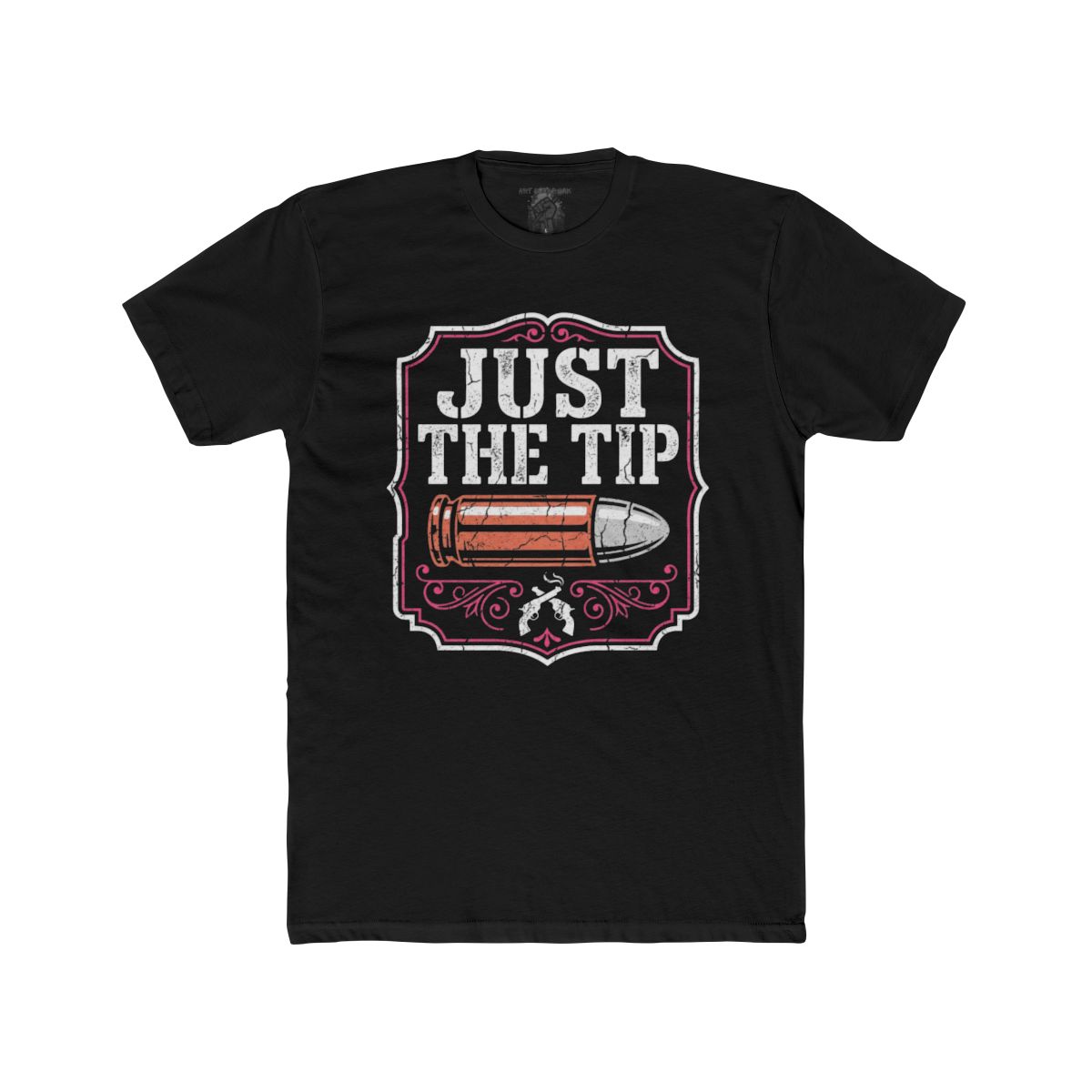 Just The Tip bullet graphic Tee | vintage bullet illustration, edgy humor - Image 3