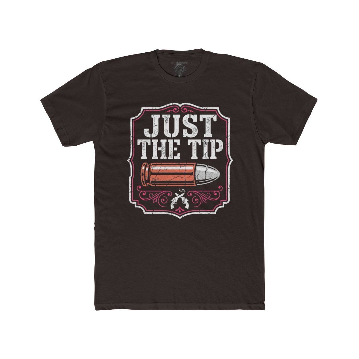 Just The Tip bullet graphic Tee | vintage bullet illustration, edgy humor - Image 2
