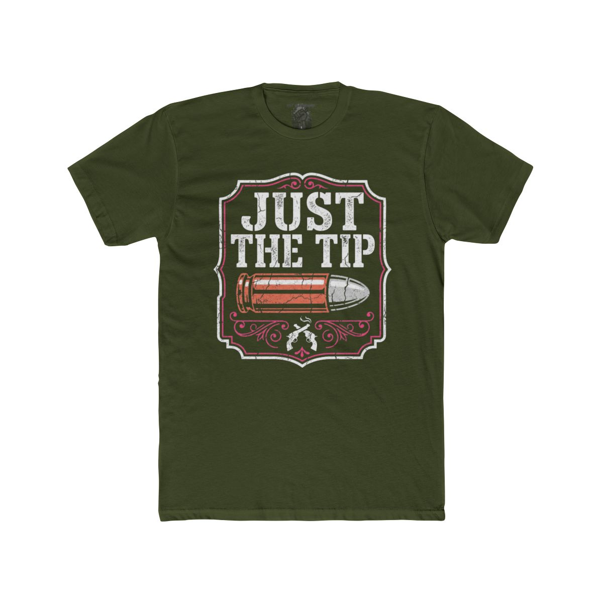 Just The Tip bullet graphic Tee | vintage bullet illustration, edgy humor - Image 4