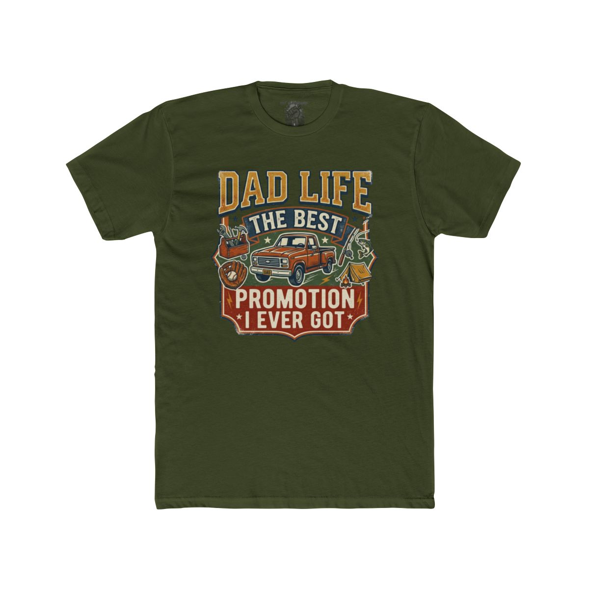Dad Life The Best Promotion I Ever Got T-Shirt | Vintage Truck Dad Tee - Image 9