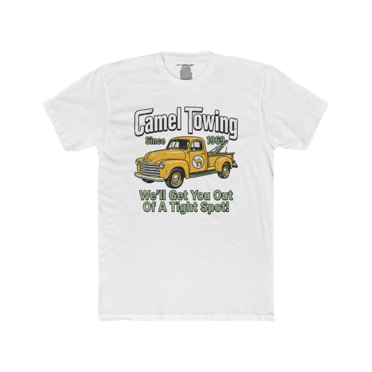 Camel Towing Truck Tee | Vintage Tow Truck Graphic, Funny Slogan - Image 2