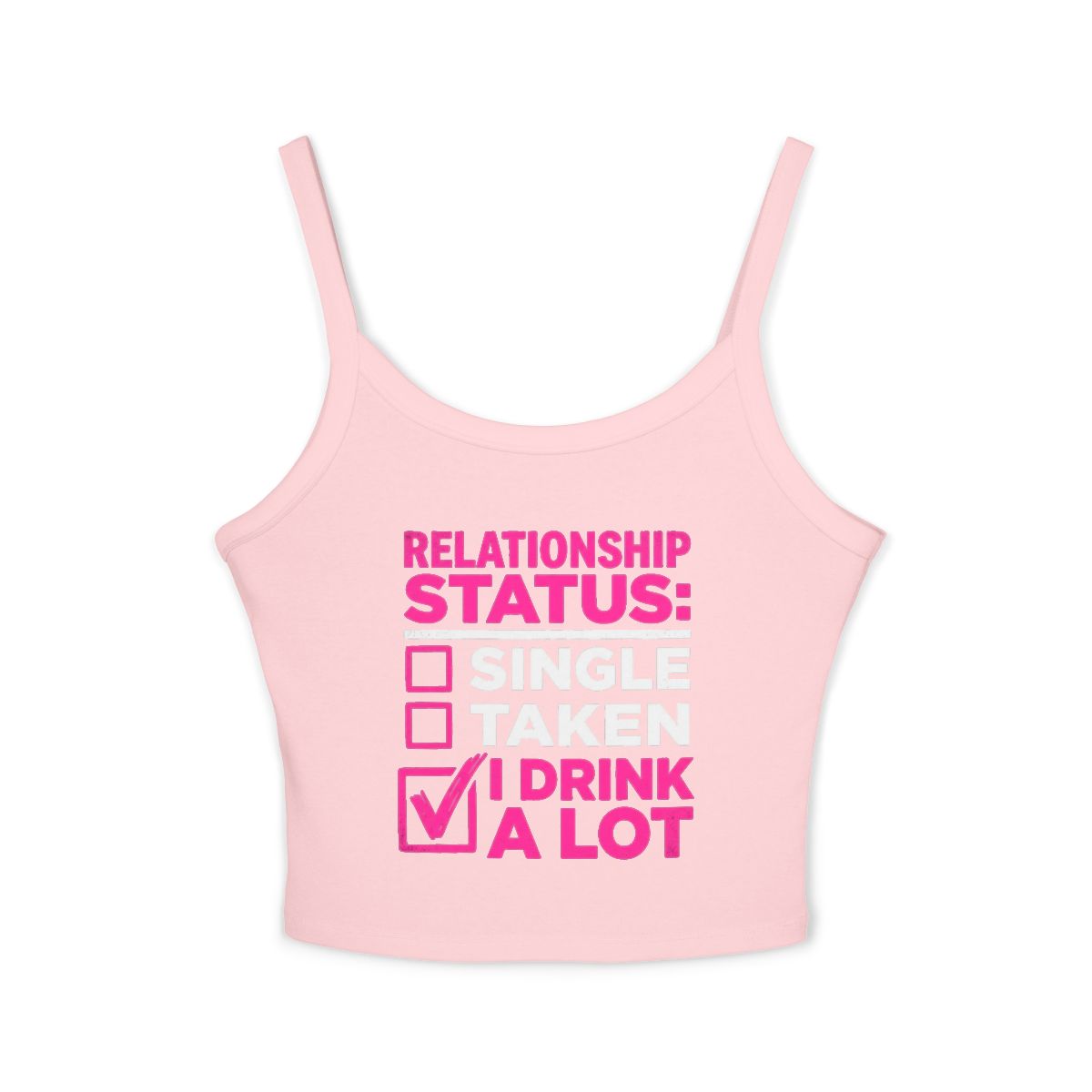 Relationship Status: I Drink A Lot spaghetti strap crop tank top | Spaghetti Strap Crop - Image 6