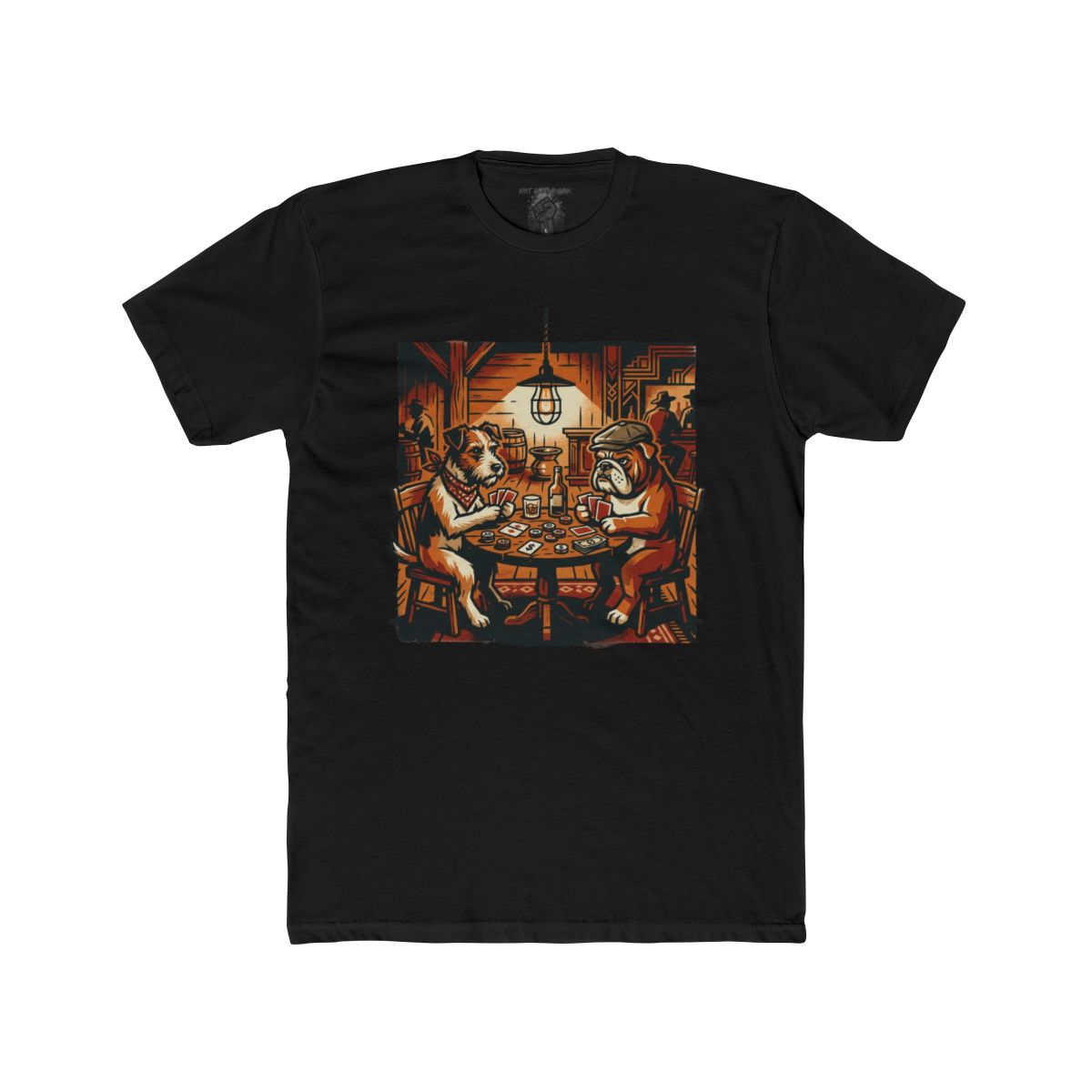 Dogs Playing Poker T-Shirt | Vintage Card Game Illustration - Image 6