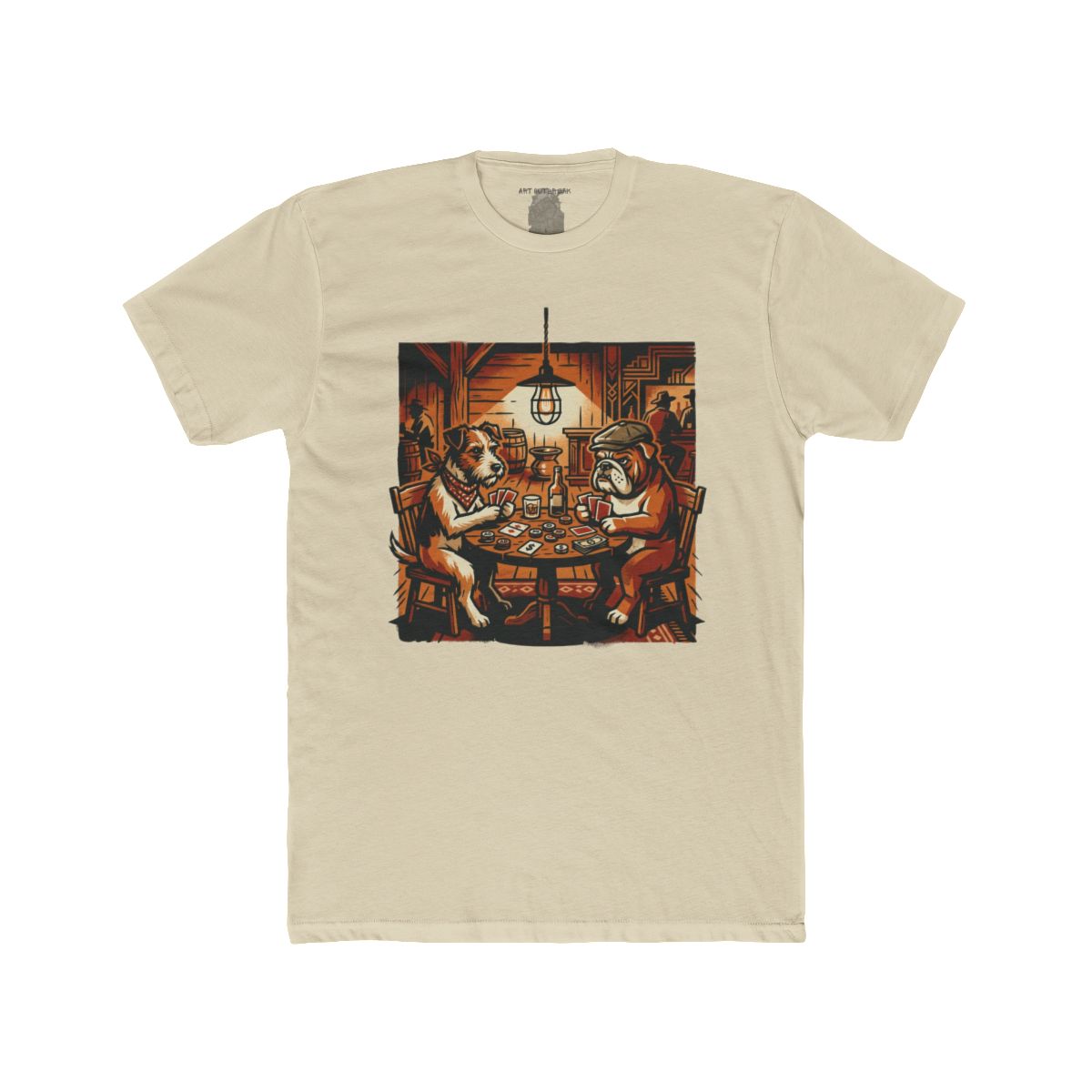 Dogs Playing Poker T-Shirt | Vintage Card Game Illustration - Image 7