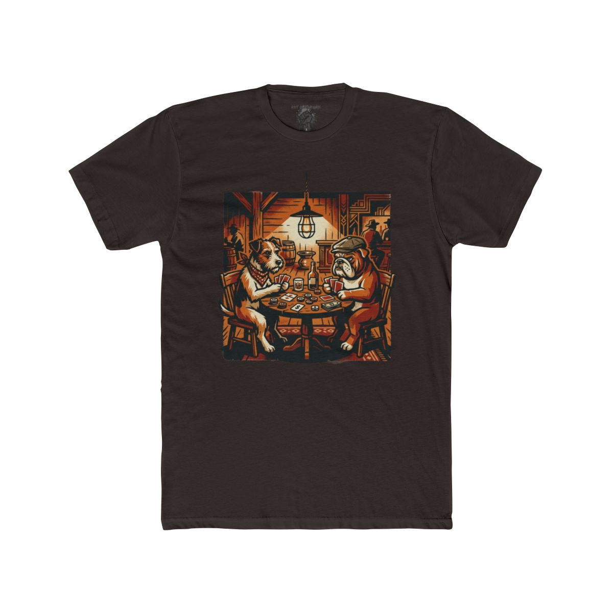 Dogs Playing Poker T-Shirt | Vintage Card Game Illustration - Image 5