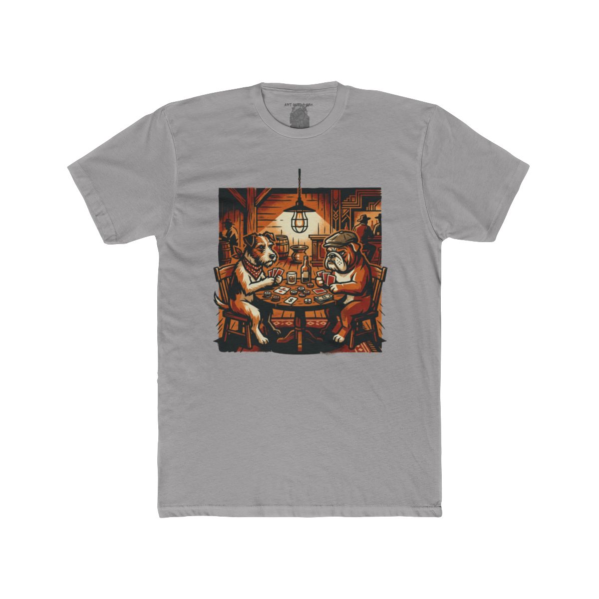 Dogs Playing Poker T-Shirt | Vintage Card Game Illustration - Image 3