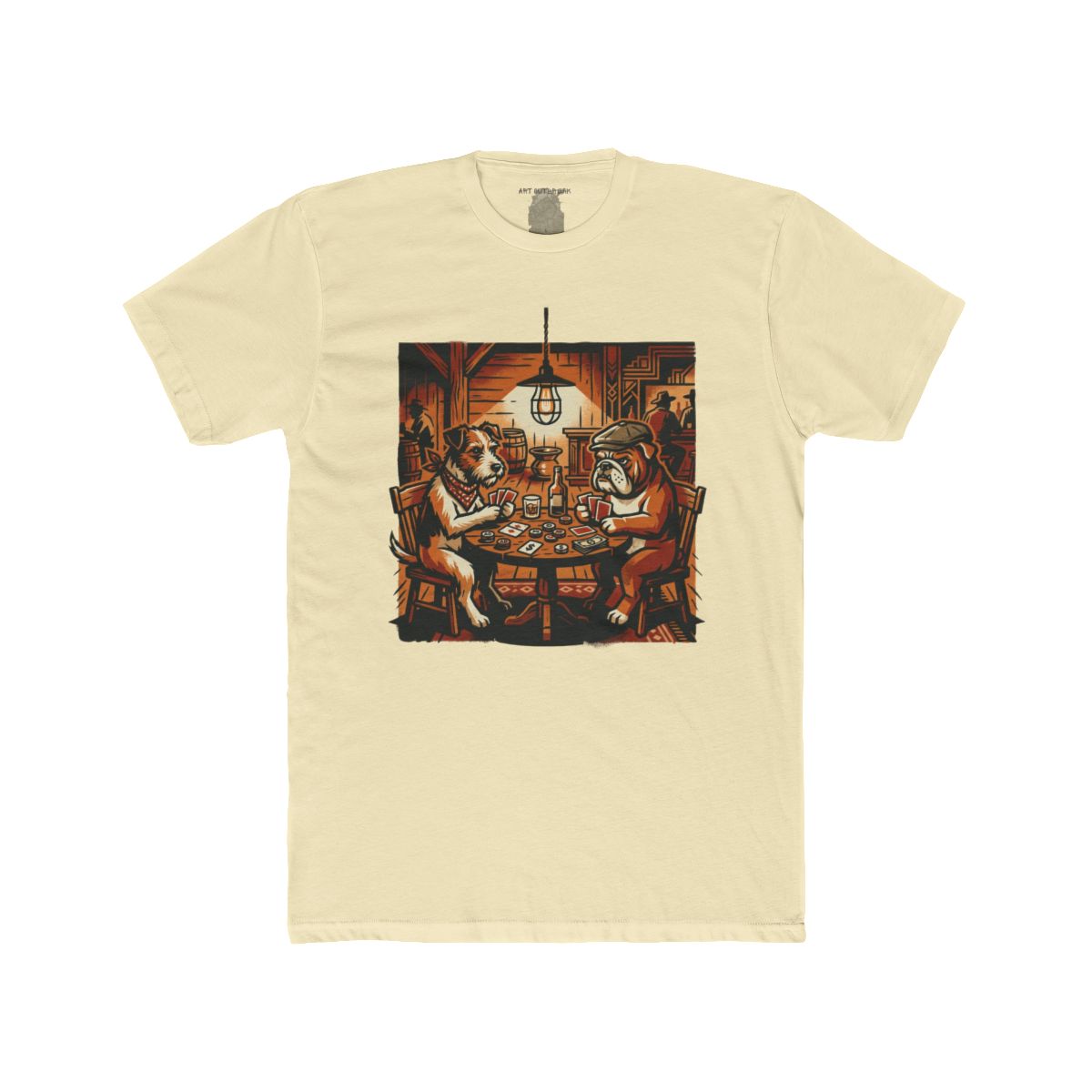 Dogs Playing Poker T-Shirt | Vintage Card Game Illustration - Image 9