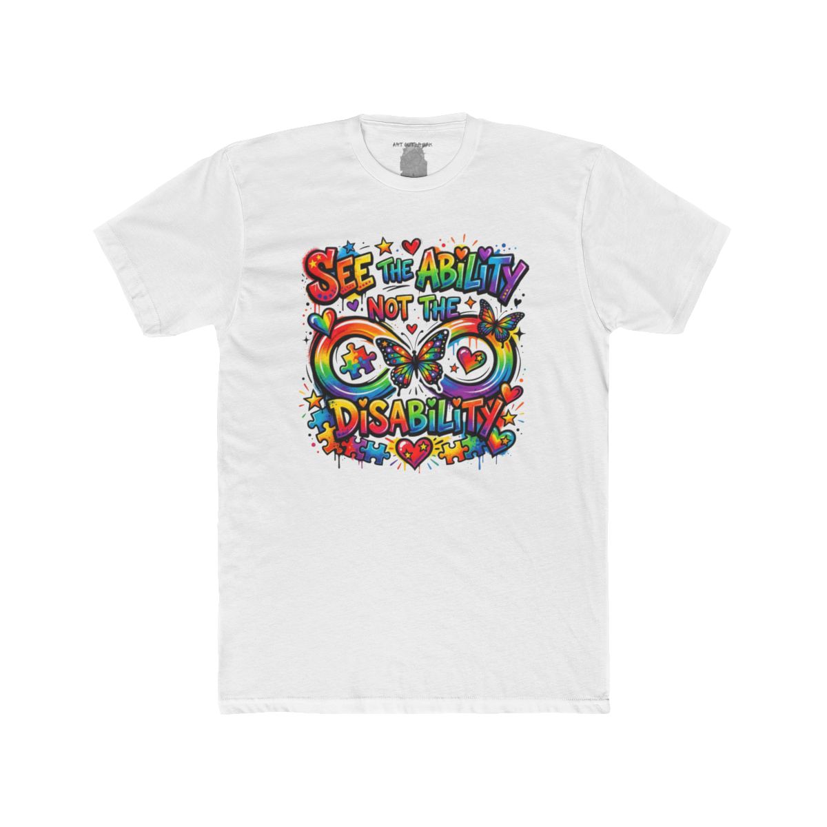 See the Ability Not the Disability T-Shirt | Autism Awareness Butterfly Design - Image 2