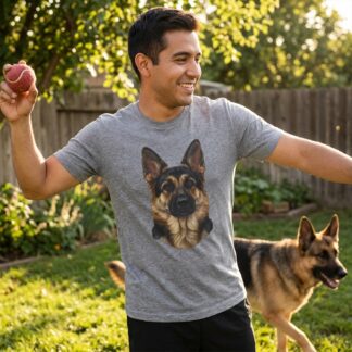 German Shepherd Owners T-Shirt - Gsd Noble - Multi t-shirt front view with graphic design and typography