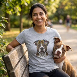 Pitbull Parents T-Shirt - Pitbull Tough - Multi Te t-shirt front view with graphic design and typography