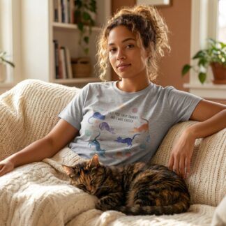 Cats Pick Their Owners TShirt t-shirt front view with graphic design and typography