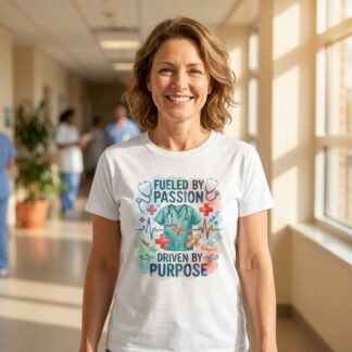 Fueled by Passion Driven by Purpose tee lifestyle photo