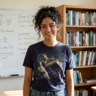 Galaxy Chalkboard Eraser T-Shirt lifestyle photo