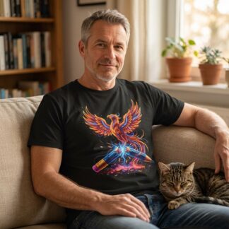 Phoenix Rising Firebird Crew Tee lifestyle photo