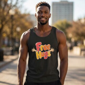 Free Hugs tank top lifestyle photo