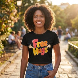 Free Hugs graphic tee lifestyle photo