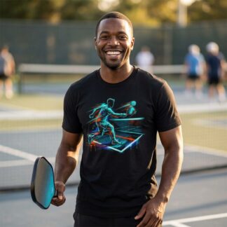 Neon Pickleball Player T-Shirt front view
