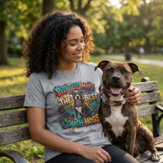 Pitbull Make The Best Couch Hogs T-Shirt - Pit Bull Dog Lover Tee - lifestyle_64076