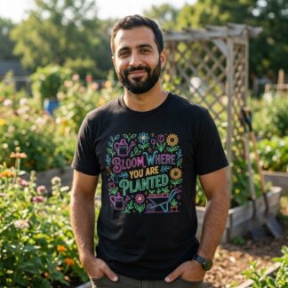 Bloom Where You Are Planted Tee Gardening Floral Graphic Shirt