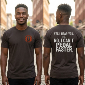 No I Can't Pedal Faster funny cycling t-shirt design