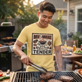 My Meat Is Always Tender t-shirt BBQ grill steak ribs design