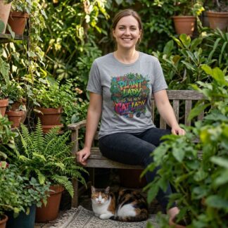 Plant Lady is the New Cat Lady tee colorful plant graphic design