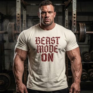 Beast Mode On t-shirt graphic motivational workout design