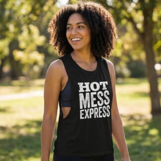 Hot Mess Express women's open side muscle tank