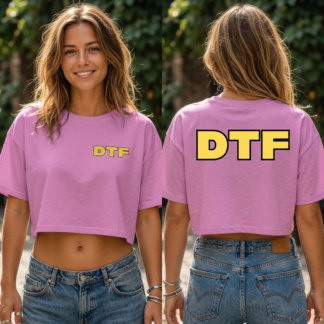 DTF Logo Crop Tee lifestyle photo