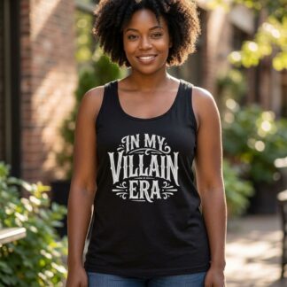 In My Villain Era Gothic Typography Tank Top