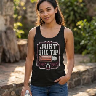 Just The Tip tank top - Bullet graphic, vintage western style