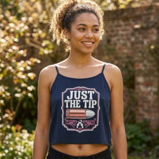 Just The Tip bullet graphic crop Tank Top - Shooting range ammo design