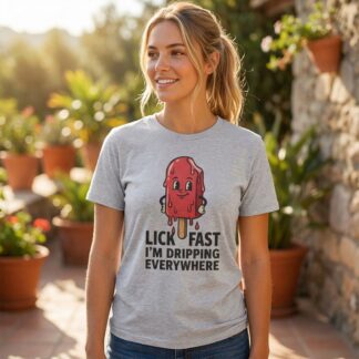 Dripping Popsicle Lick Fast Tee - Funny Ice Cream Graphic Shirt