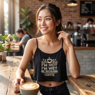 I’m Hot I’m Wet I Taste Delicious Coffee Tank Top lifestyle photo