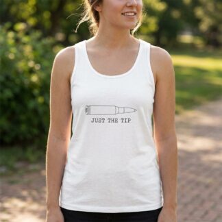 Just The Tip bullet illustration ammo humor tank top minimal