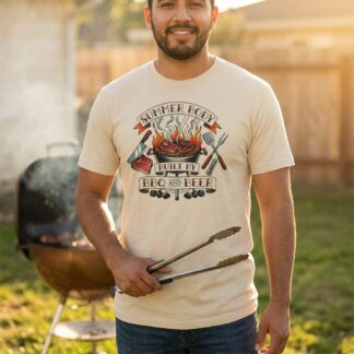 Summer Body Built by Beer and BBQ grill graphic tee