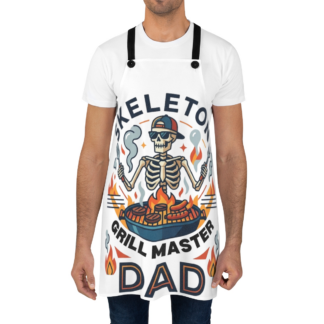 Skeleton Grill Master Dad Apron