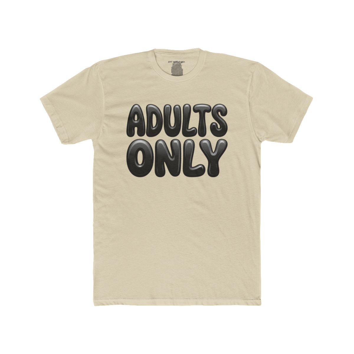 Adults Only bubble letters - close up view