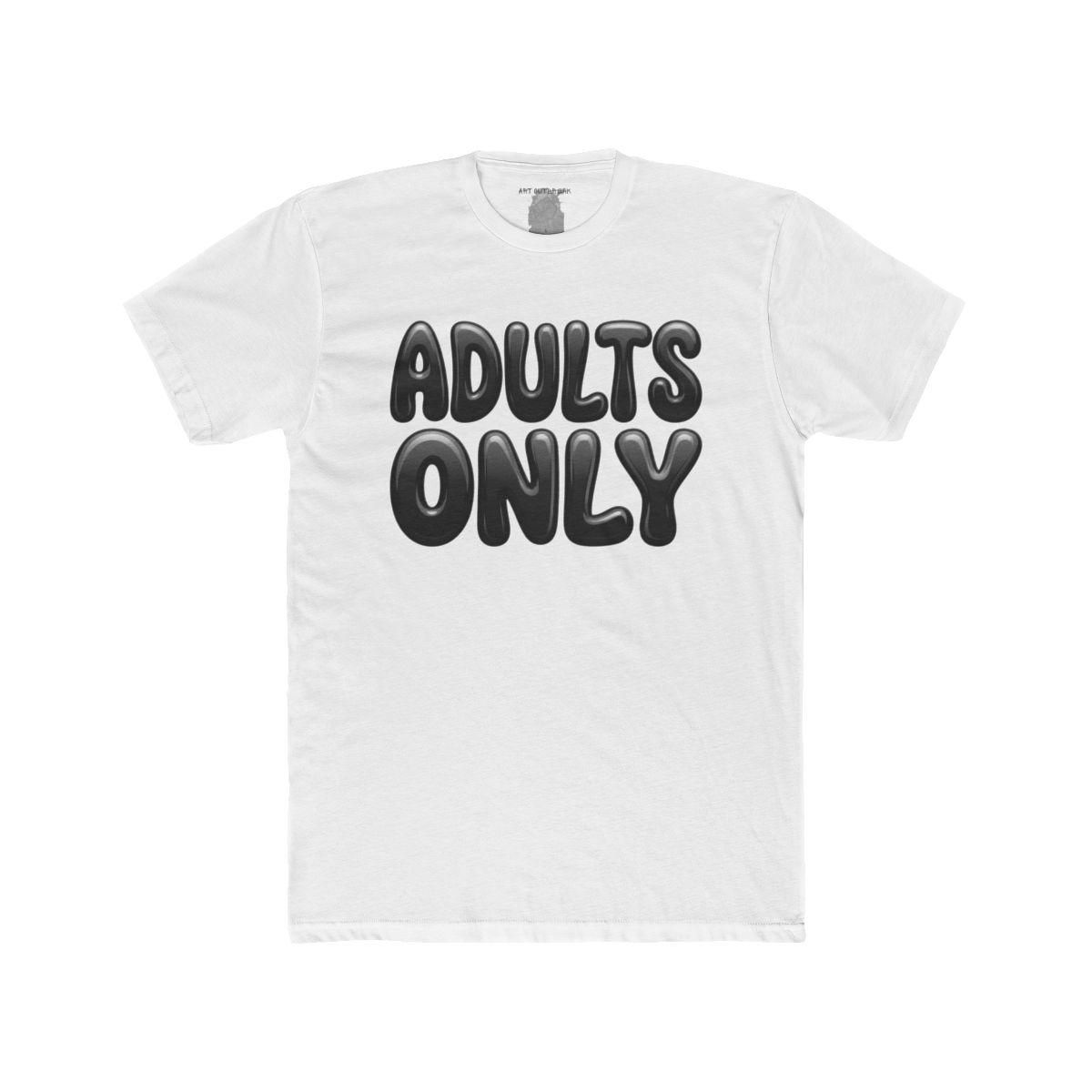 Adults Only bubble letters - back view