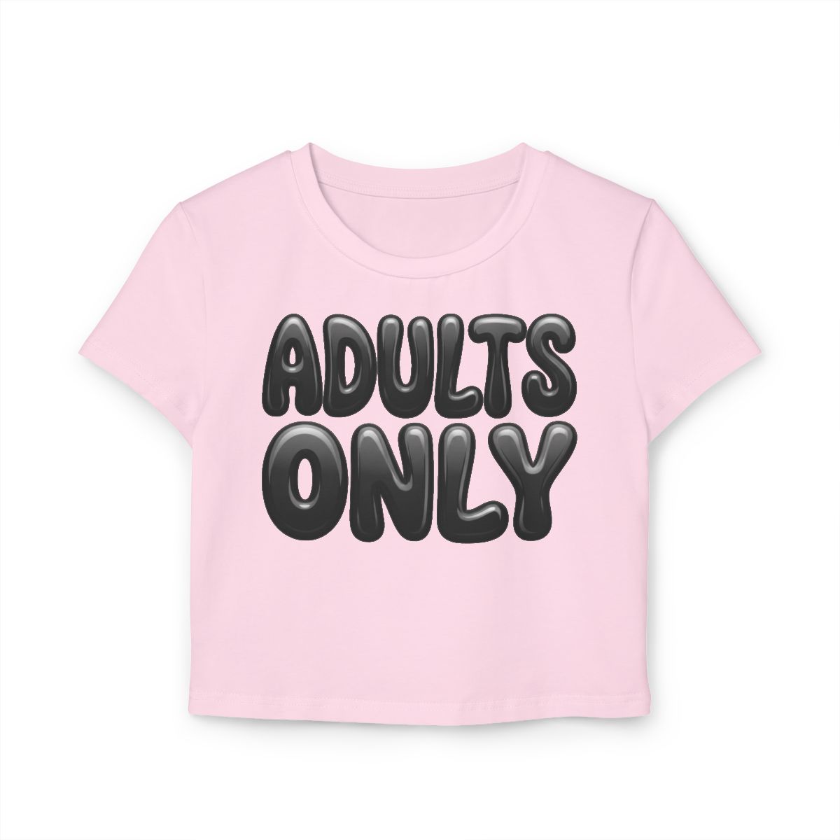 Adults Only Bubble Letter Graphic - model view