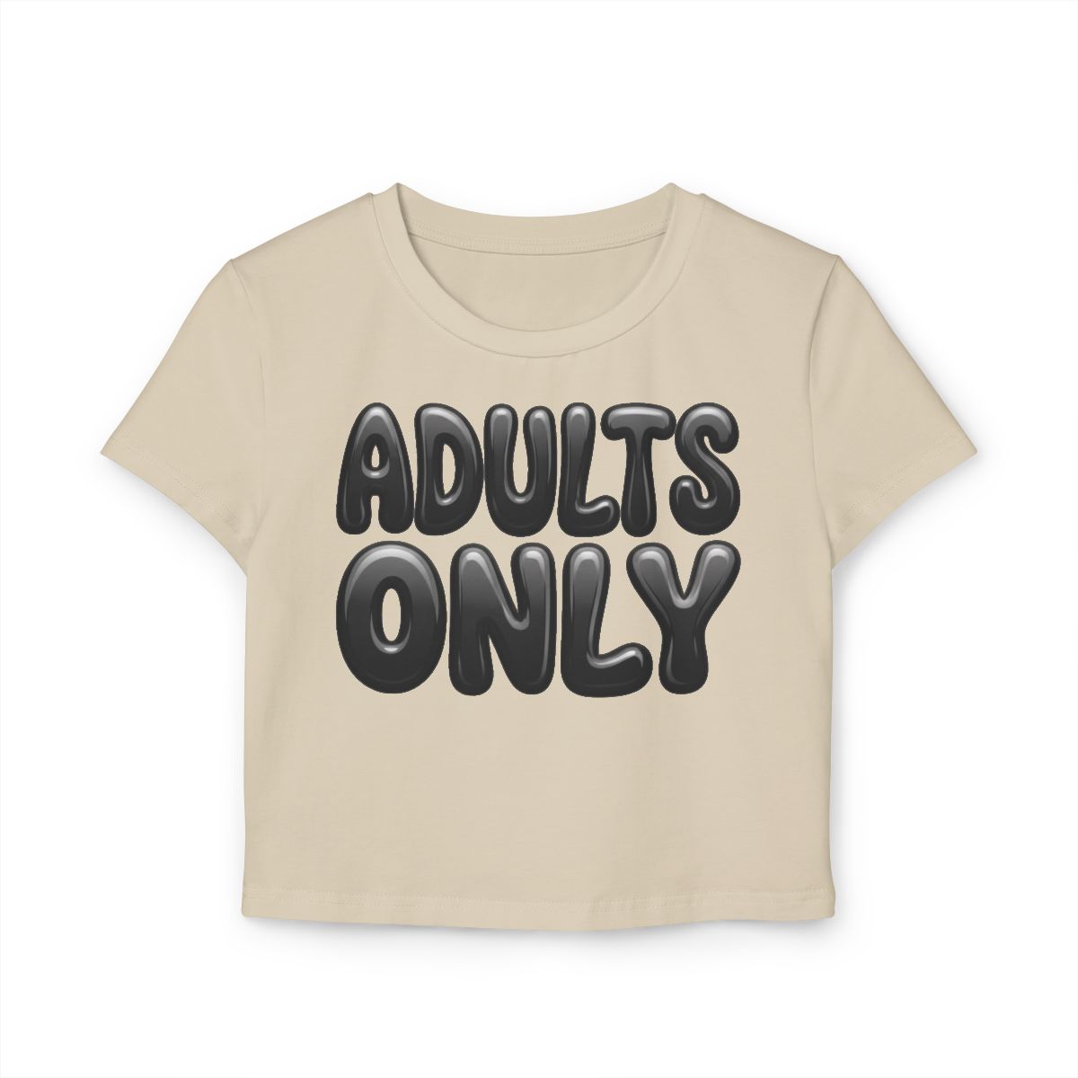 Adults Only Bubble Letter Graphic - detail view