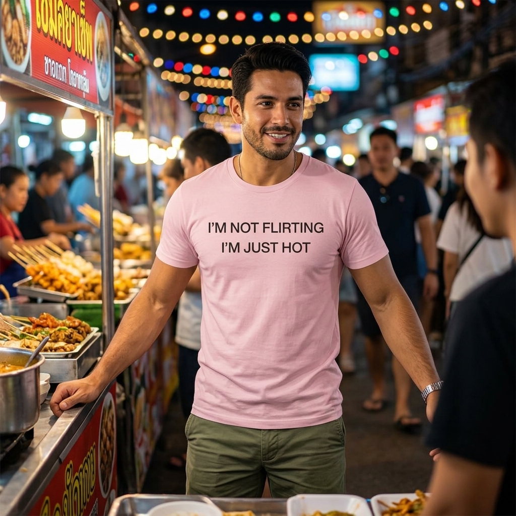 I'm Not Flirting I'm Just Hot T-Shirt lifestyle photo