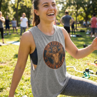 Don't Feed The Chris Wallace Women's Flowy Scoop Muscle Tank lifestyle photo